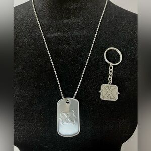 IAMX Band Dog Tag Necklace And Keychain Metonia Album Collector Set Of Two {X}